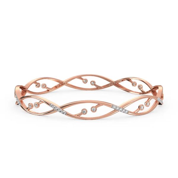 Spiral Diamond Bangle