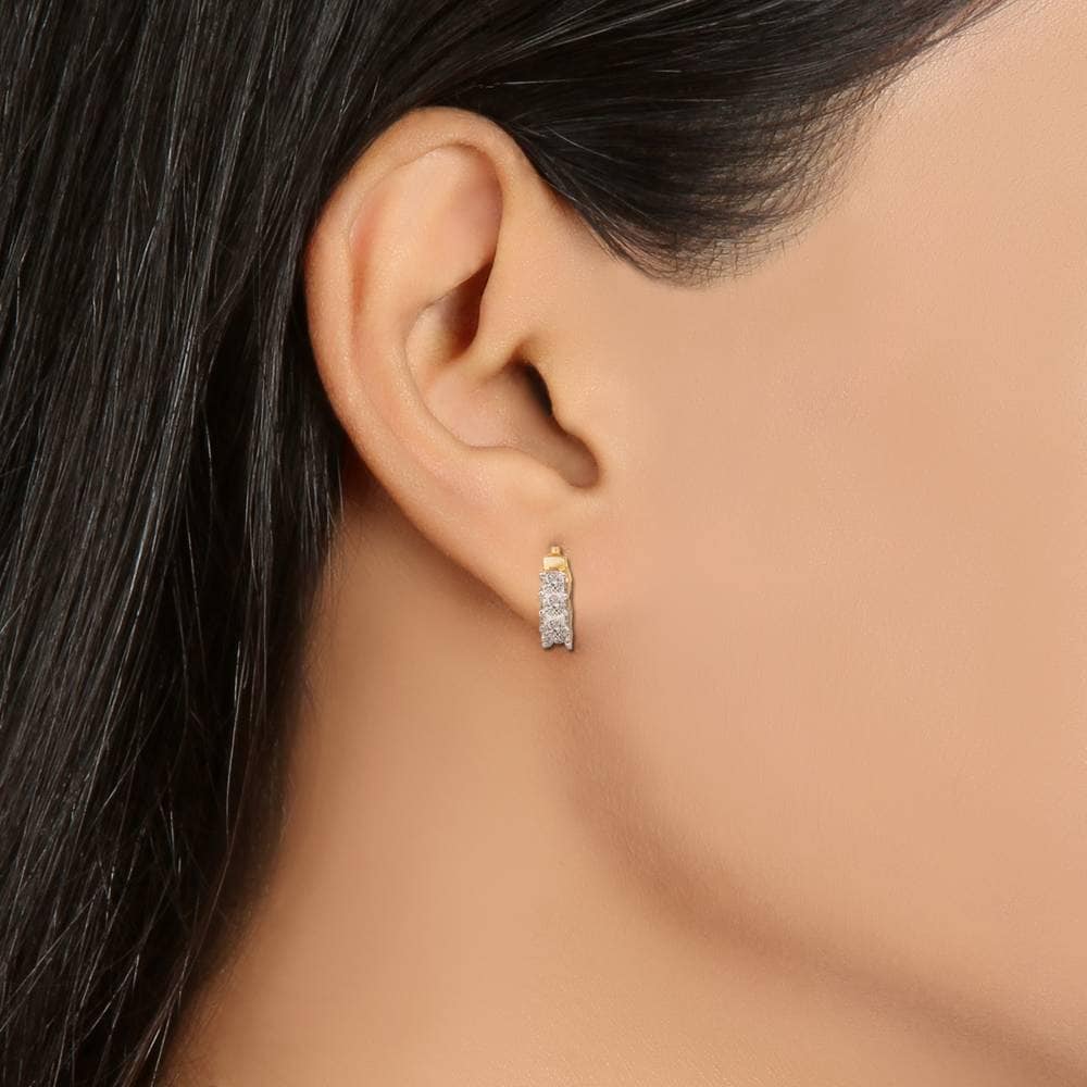 Manufacturer of 750 gold cz gorgeous women's earring bali lfb115 | Jewelxy  - 173560
